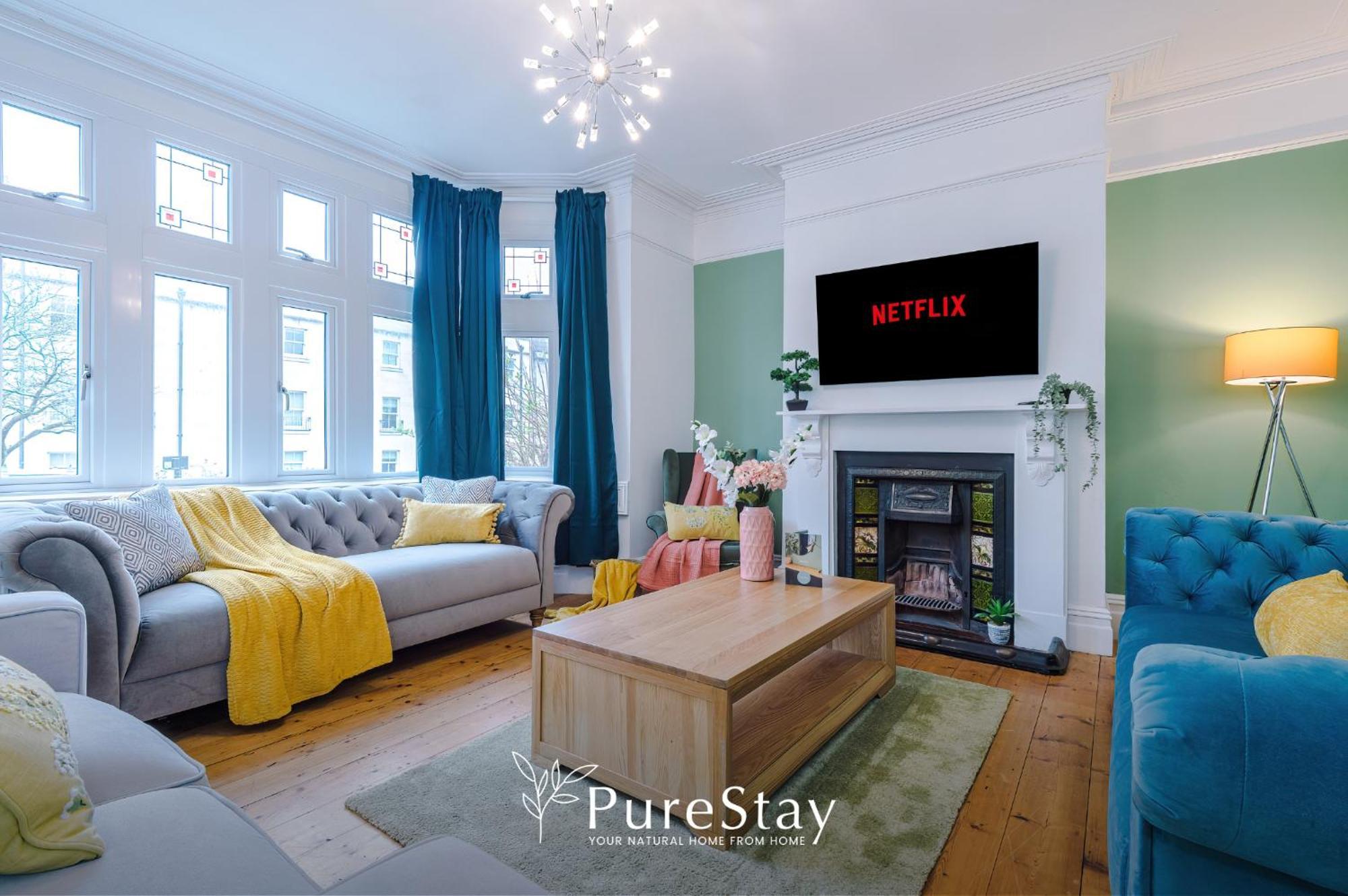 Incredible - Five Bedroom - 7 Actual Beds - 6 Bathroom House By Purestay - Central Bath With Parking Экстерьер фото