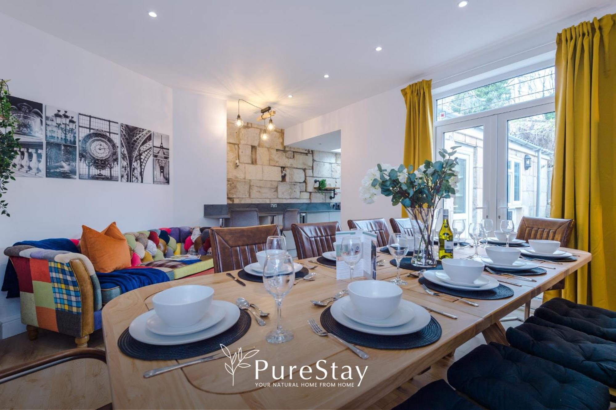 Incredible - Five Bedroom - 7 Actual Beds - 6 Bathroom House By Purestay - Central Bath With Parking Экстерьер фото