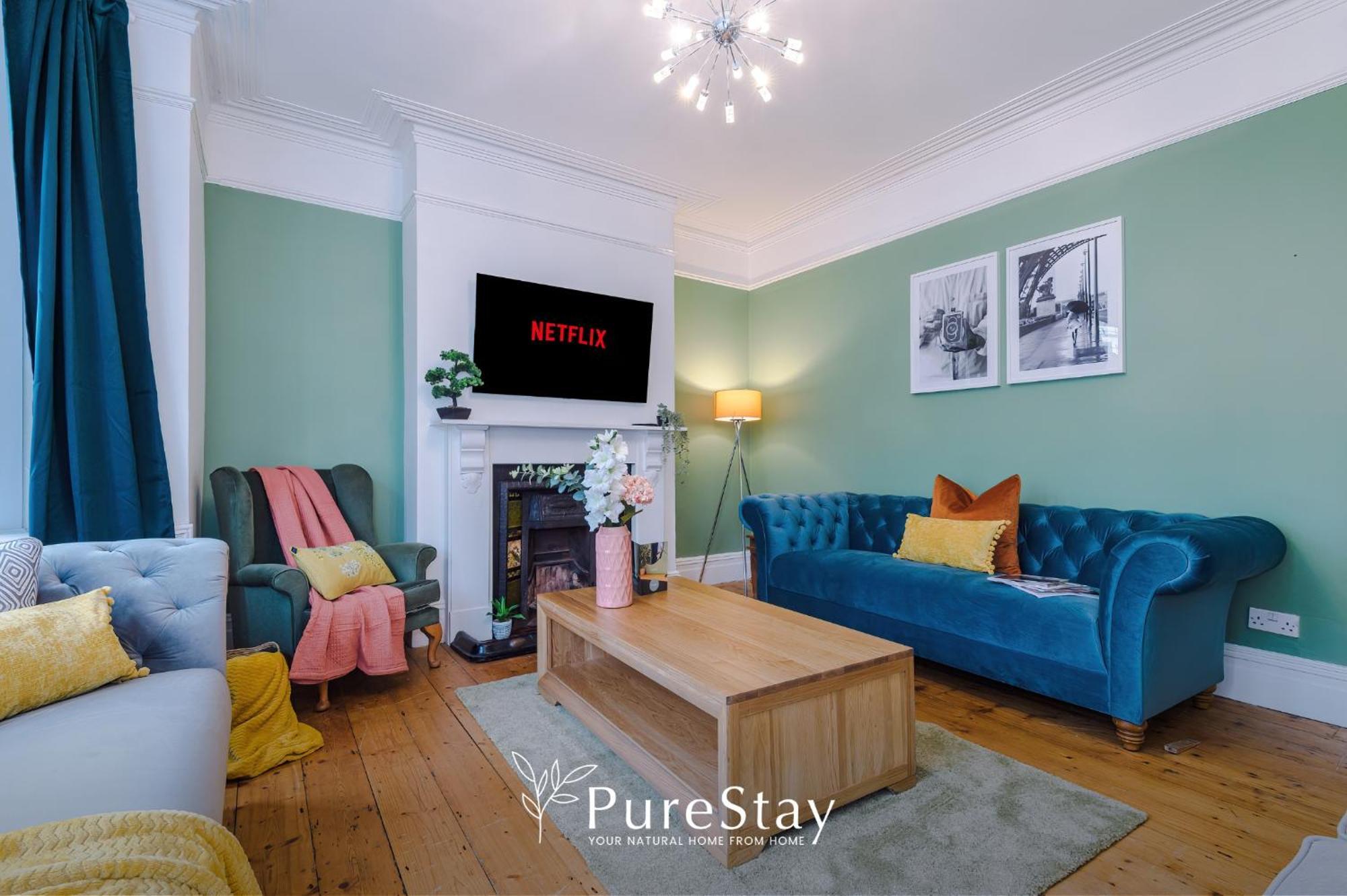 Incredible - Five Bedroom - 7 Actual Beds - 6 Bathroom House By Purestay - Central Bath With Parking Экстерьер фото